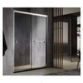 Popular Design Sliding Bathroom Shower Glass Door With Black Aluminium Frame Bathroom Doors