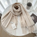 Gerunsi Autumn Winter Vintage Printed Thickened Warm Fashion Scarf Long Style Versatile Use for Women & Couples Knitted Shawl