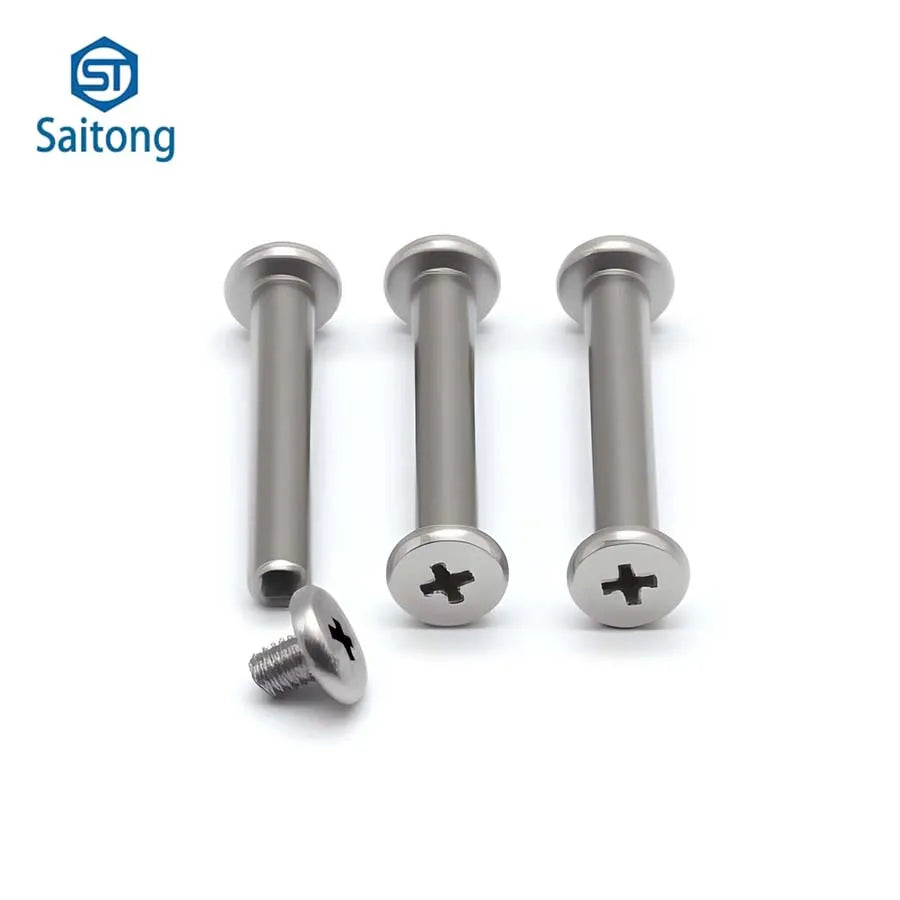 Factory Direct Sale Custom Remaaches Stainless Steel Inner Cross Flat Head Pair Lock Male and Female Screw