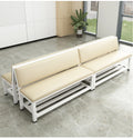 Long Bench with Soft Cover for Gym Stadium Waiting Area Backrest Rest Area Long Chair Sofa Shoe Changing Bench