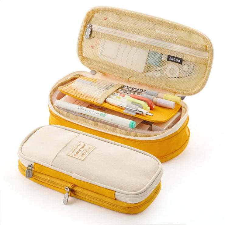 Stationery Pencil Case Bag New School Student Kids Anhui Opp Bag Design Custom Zipper Fabric Promotional Gifts Schools & Offices