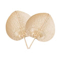 Pure Handmade Characteristic Peach-shaped Bamboo Braided Summer Cool Hand Fan