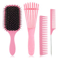Women's Detangling ABS Hairbrush Kit Plastic Handle Vented Octopus Comb Eight Rows Waterproof Nondisposable Scalp Massage