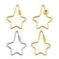 4PCS 316L Gold Stainless Steel Irregularity Screw Clasp Jewelry Making Necklace Findings Lobster Clasp Lock Hook Connector