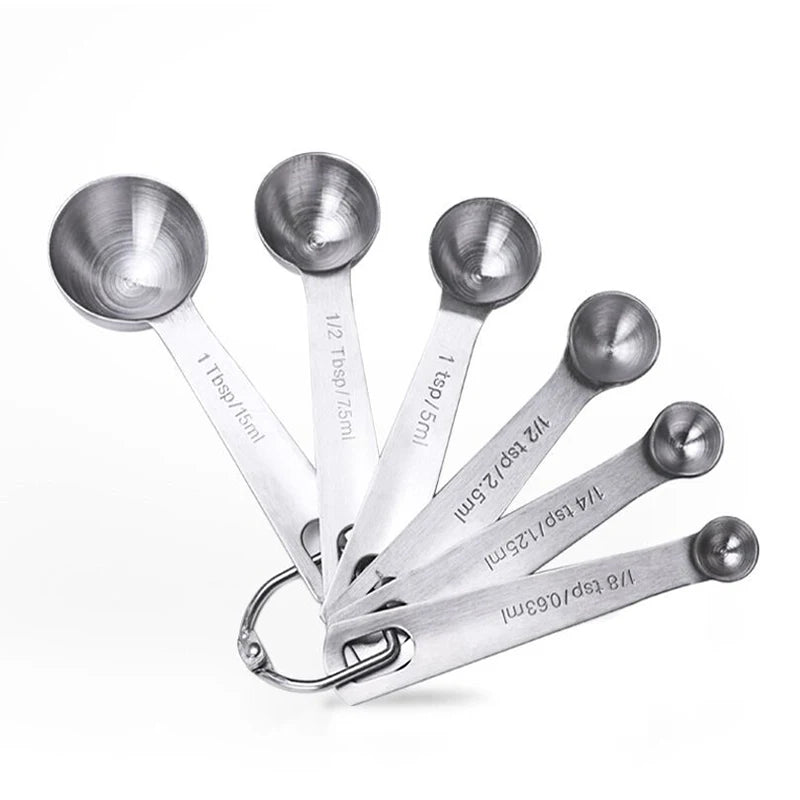 Custom Silver Stainless Steel Measuring Spoons Eco-Friendly 1g 2g 2.5g Capacity for Coffee and Tea