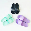 Wholesale Original Fashion Design Classic Platform Open Toe Slippers Women Men Custom PVC Shoes with Logo Unisex Black Slides