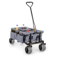GodsWord Camping Wagon Cart Cooler Heavy Duty Trolley Outdoor Folding Utility Wagon Beach Carts With Cooler Box for Camping