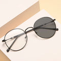 2023 New Lightweight Round Metal Eyeglass Frames Anti-Blue Light Full Rim Photochromic Glasses Photo Gray Glasses MegaBDM