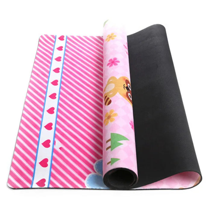 Wholesale Custom Design Eco-friendly Foldable Microfiber Suede 1mm Light Weight Kids Yoga Mat Dance Mat ( 1-5mm Thickness )