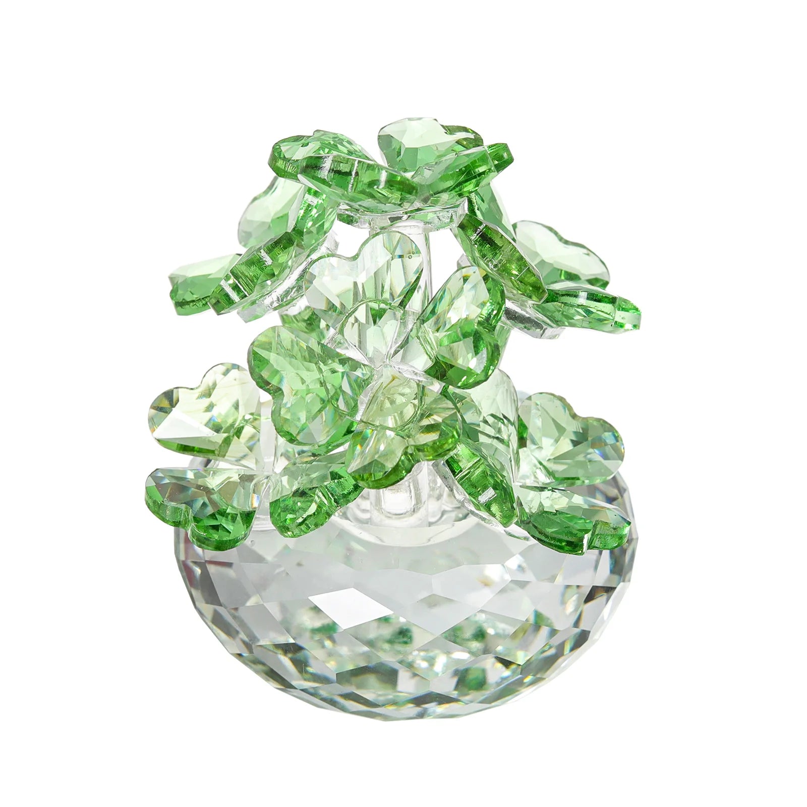 Crystal Four Leaf Clover Home Table Decoration Ornaments  for Souvenir Crystal Crafts