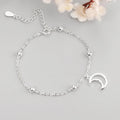 New Arrival Hot Sale Wholesale 925 Silver Charm Star Moon Bracelet Women