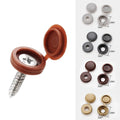 SDPSI100Pcs Hinged Plastic Screw Cap Cover Fold Snap Protective Cap Button for Car Furniture Decorative Nuts Cover Bolts Hardwar