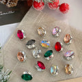 3D Summer Style Nail Rhinestones Stacked Diamond Network Red Water Drop & White Aurora Sparkling Jewelry Zircon Material