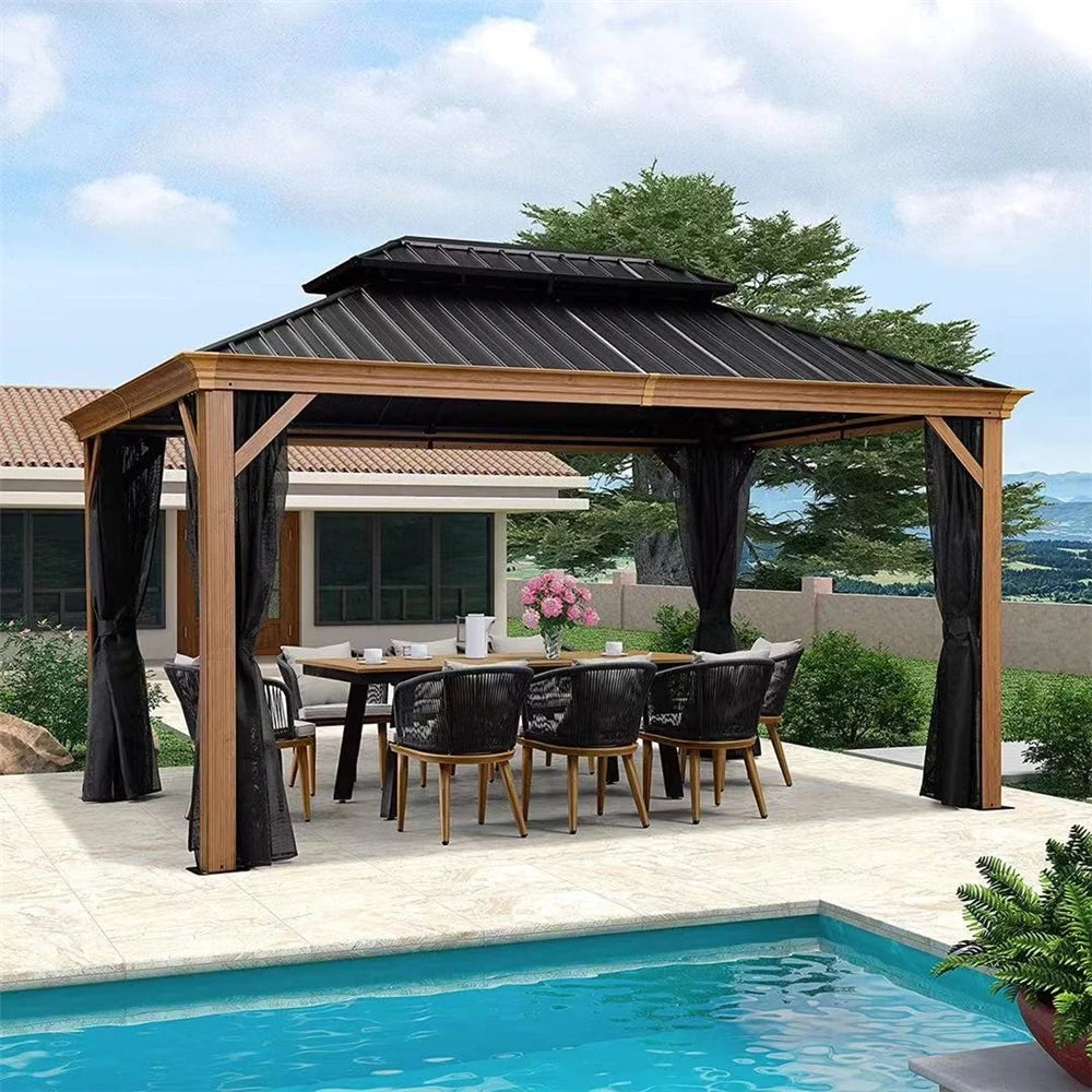 Professional Outdoor Waterproof 10x 30 Gazebo-couvertures 3 4m De Acero Gazebo with Great Price