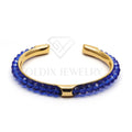Factory Price Luxury Fashion Bangle Titanium Stainless Steel Bracelet with Natural Faceted Stone for Men and Women