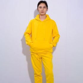 Xinglan Wholesale Casual Cotton Tracksuit Unisex Long Sleeve Custom Hoodie and Sweatpants Set Knitted Essential Hooded Collar