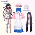 Danganronpa Mikan Tsumiki Cosplay Costume for Women Anime Uniform Sets with Skirts for Girls