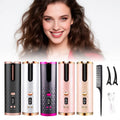 Smart Cordless Tourmaline Hair Curler LCD Display Portable for Home Hotel Use Type-C Charging 4-Temperature Settings Automatic