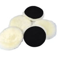 100% Wool Lamb Single Side Car Buffing Pad 3000 Grit 3-8 Inch Sizes China Manufactured OEM Cornovo Detailing Flexible Car Bodies