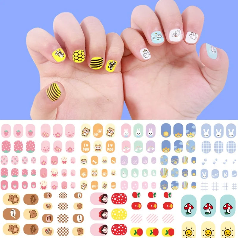 Custom Patterns Nail Art Stickers Decals for Women Kids Luxury Designs Self-Adhesive Summer Nail Sticker