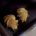 Kaimei Fashion Wholesale Jewelry Retro Metal Earrings Light Luxury Weaving Unique Designer Irregular Asymmetric Earrings Women