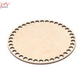 Big  9mm Hole 6in Round Wooden Bottom for Crochet Baskets Circle Wooden Base
