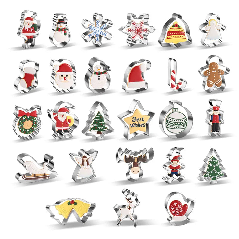 Christmas Stainless Steel Cookie Molds for Xmas/Holiday/Wonderland Party Supplies/Favors Christmas Cookie Cutter