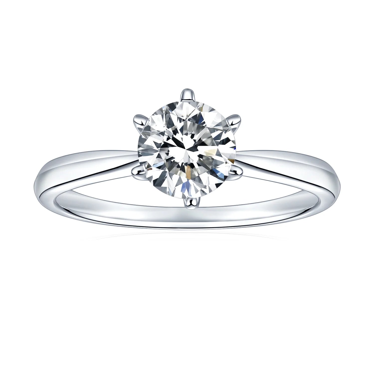 925 Engagement Ring Women's Silver Wedding Band with Diamond and Moissanite Certified GRA Sample Fashion Ring