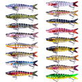 Hengjia 134mm 18g Life-like Pike Bass Trout Lures Pesca Multi-Jointed ABS and Metal Fishing Lures for River Lake and Stream
