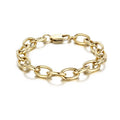 2021 Classic Stainless Steel Chunky Cuban Chain 18K Gold Plated Charm Bracelet for Women Men Anniversary