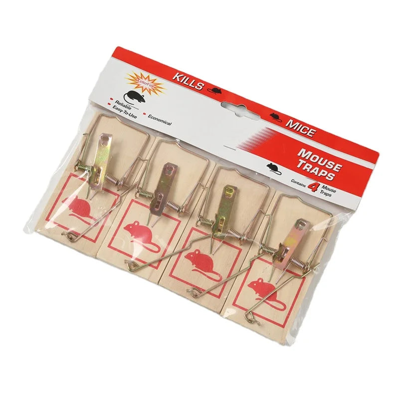 Traditional Wooden Mouse Trap Quick Catch Mouse Snap Trap Reusable Mice Trap