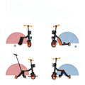 Adjustable 8-in-1 Kids' Ride-on Steel-Fork Scooter Balance Bike Three-Speed Variable Easy Foldable Carry PU Wheel  Kids Gift