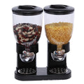 2023 NEW Dual Control Barrels Dry Food Cereal Storage Containers Dispenser Retail Blade Dual Food Dispenser Storage Boxes & Bins