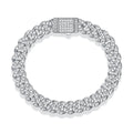 Silver 925 Gold Plated Mossinate DEF VS+ Pass Tester Custom Fine Diamond Tennis Cubain Bracelet for Men Jewelry