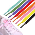 24 Custom Pattern Printed Eco-friendly Cotton Fabric Flat Shoelaces Gradient Color 1cm Width Sneakers Sport Hiking Outdoor Brand