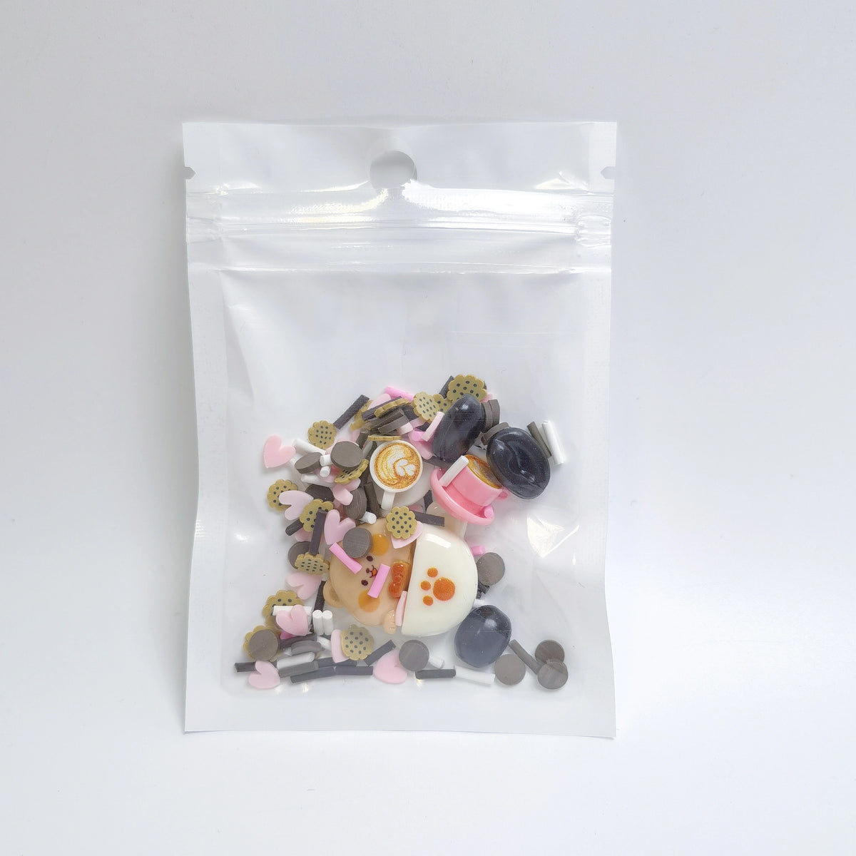 Coffee Theme Polymer Clay Slices Cookies Biscuits Soft Clay Sprinkles Mixed With Resin Coffee Cup Bean Crafts for DIY Decor