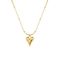 MICCI Wholesale Custom 18K Gold Plated Stainless Steel Solid Heart Pendant Necklace