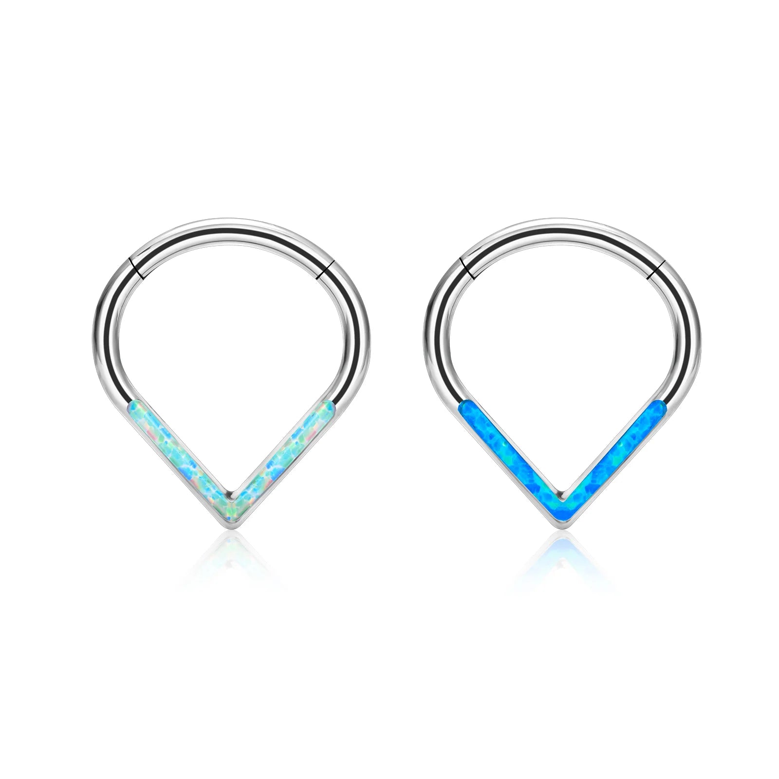G23 Titanium Drop Nose Ring Punk Earrings Men's and Women's Piercing Jewelry Love Heart Septum Ring