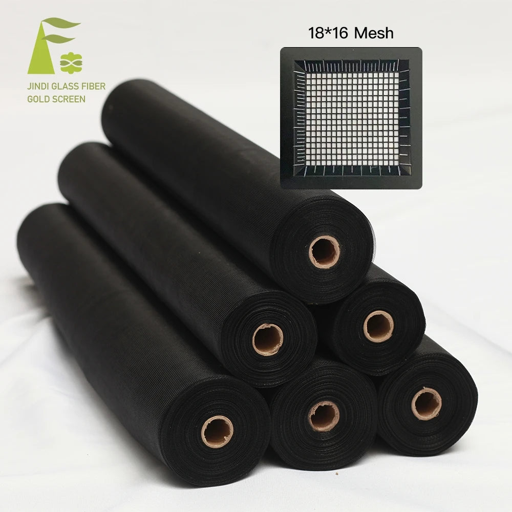 JINDI Modern Fire-proof Grey Fiberglass Mosquito Insect Screen Plain Weave Window Screen 18x16 Mesh