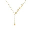 Fashion Women Stainless Steel Clavicle Chain Y Shape Clover Necklace