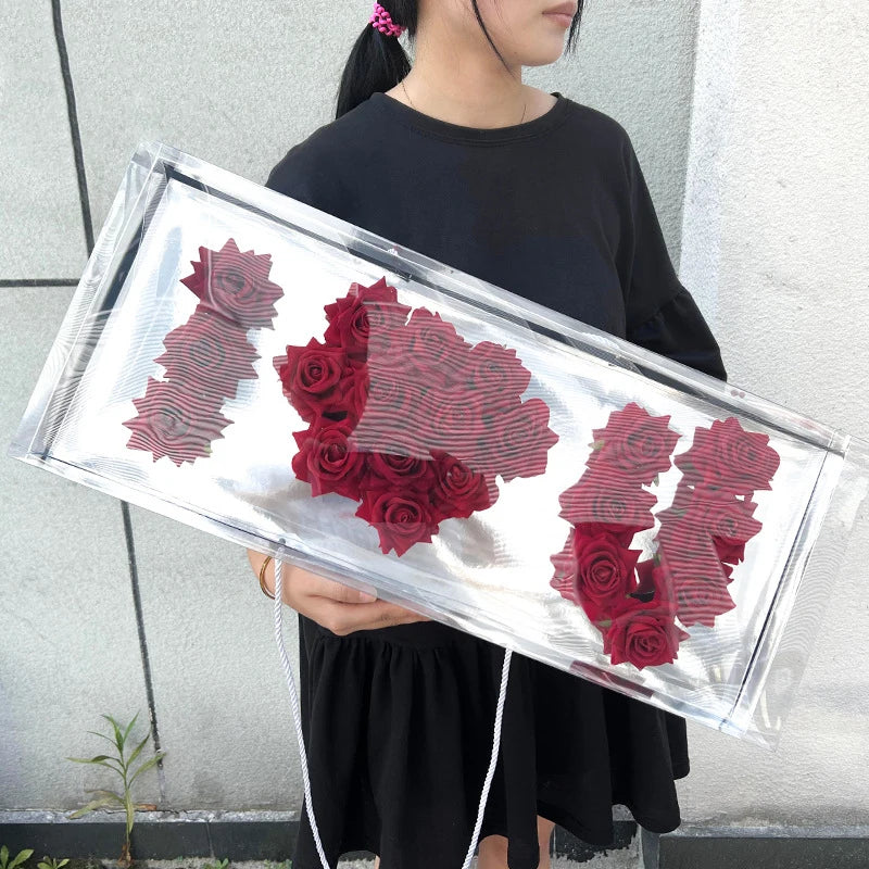 Wholesale Black Color Mother's Day Valentine's Day Preserved Rose Flower Mom Flower Box