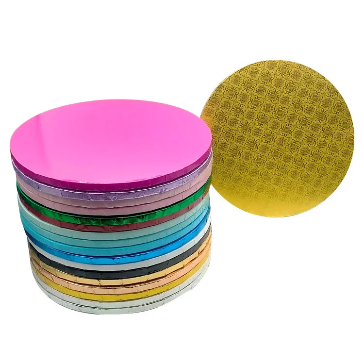Colorful Aluminum Foil Cake Bases Cake Board with Round Shape