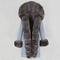 OFTBUY 2023 Winter X-Long Parka Waterproof Warm Casual Streetwear with Natural Fox Fur Collar Hood Real Fur Coat Outerwear 3 1