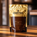 Custom Printed Coffee Bag Reusable Stand up Pouches with Zipper Top for Coffee Packaging Bag 12 oz Vertical Coffee Bags