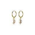 SP Simple Design  S925 Silver Korean Baroque Pearl Earrings Irregular Female Silver Pearl Earrings