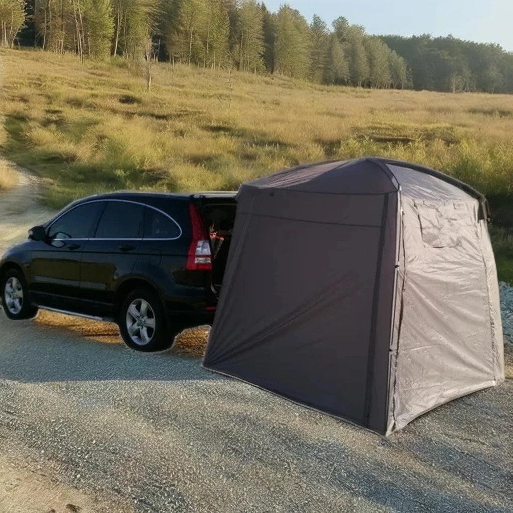 Wind Valley Korea Quality Car Roof Camping Tent Good Summer Steel Aluminum Pole Folding Polyester Canvas Rear Awning Design