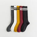 Girls Slouch Socks Solid Color Custom Striped Socks Knee High Girls Tube Fashion Socks