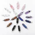 Natural Crystal Series-Hexagonal Column Quartz Pendant Hand-Wound Natural Stone for Children