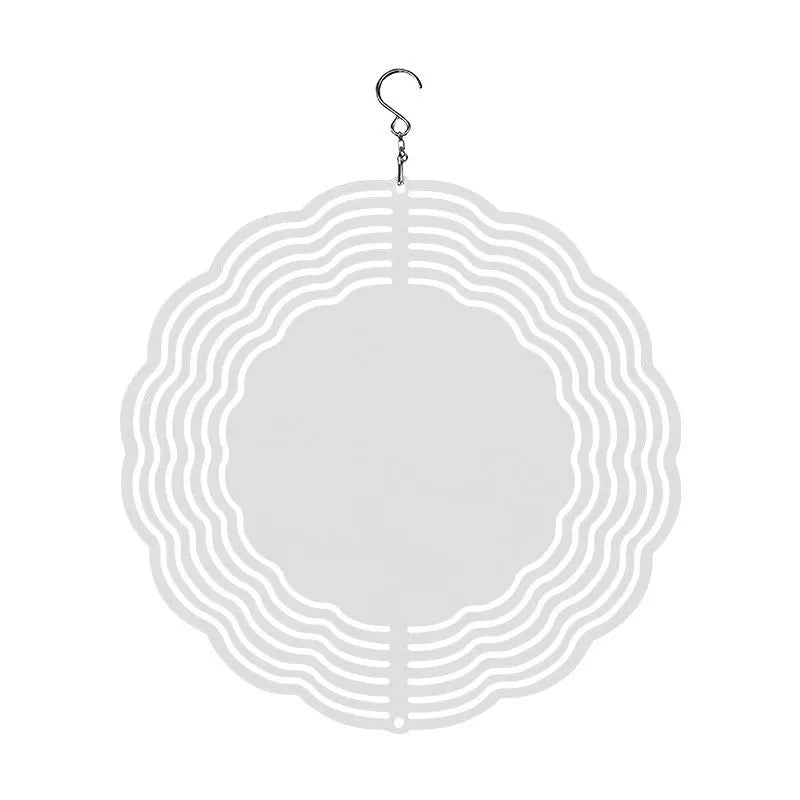 OmbrÃ© 3D Rotating Wind Chime with Stainless Steel Fluid-Design Crystal Rainbow Pendant Outdoor Garden Courtyard Hanging Ornament