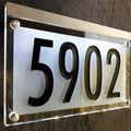 Brand New House Number Plate Transparent Acrylic Sign Door Panel Name Wall Display